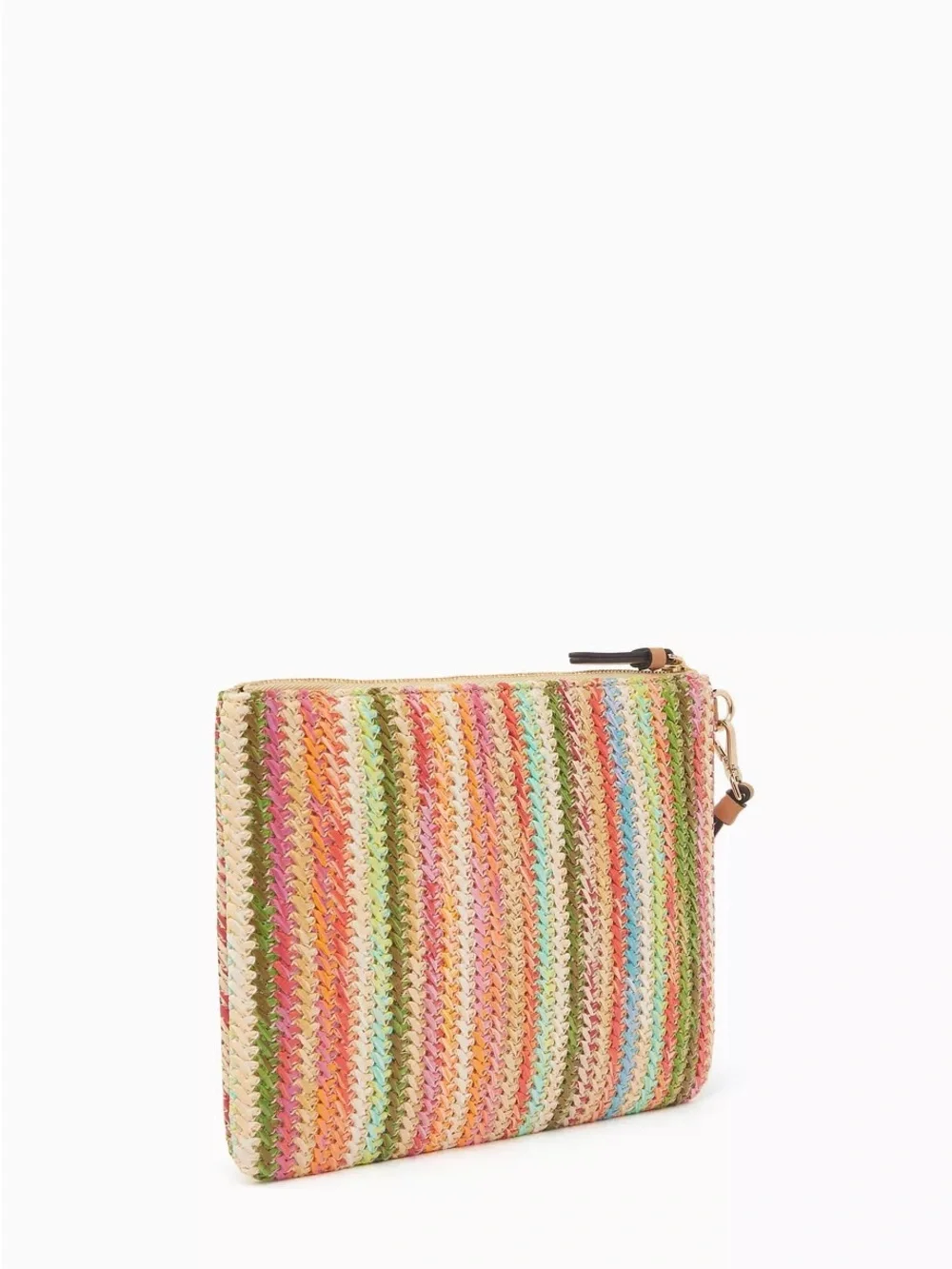 JIMMY CHOO Multicolor Woven Wristlet Clutch